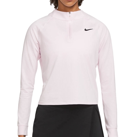 Nike Court Victory Long Sleeve Women's Tennis Top Pink/black