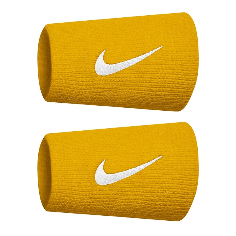 Nike Premier Tennis Doublewide Wristband Gold/white