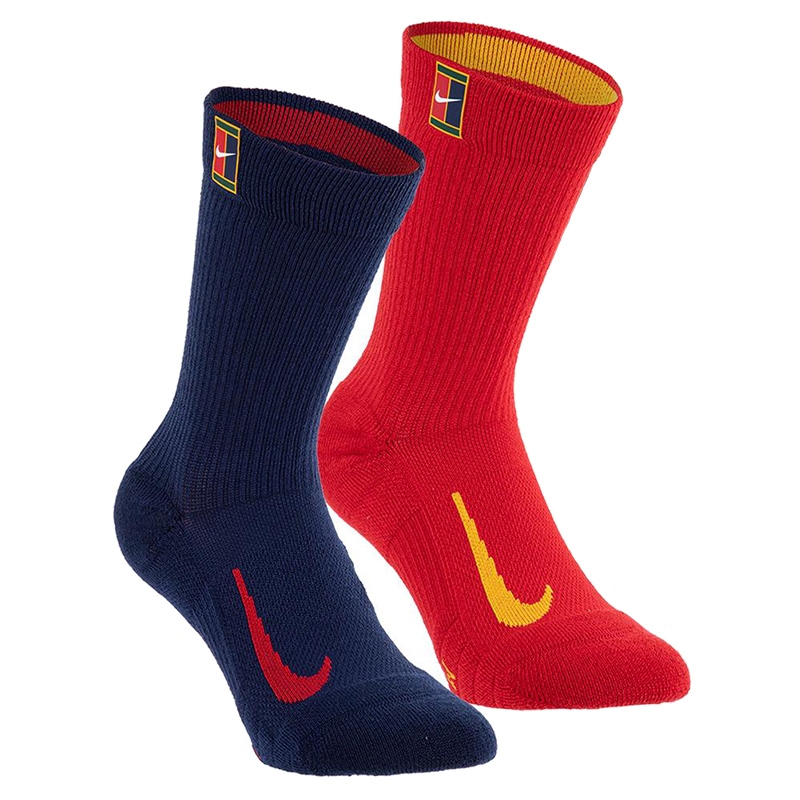 Nike Court Multiplier Max Crew Tennis Socks Red/navy