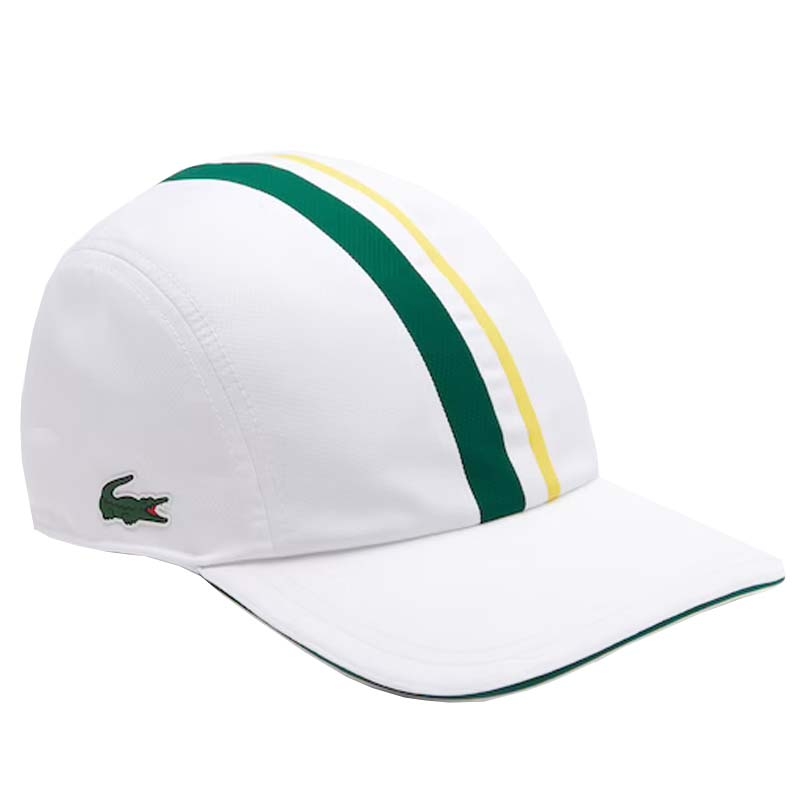 Lacoste Striped Men's Tennis Hat White/green/yellow