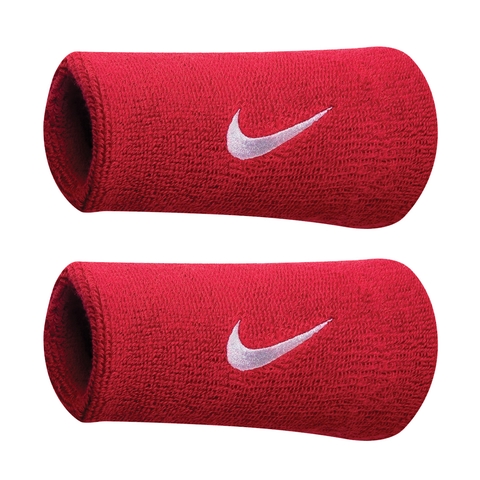 Nike Double-Wide Tennis Wristband Red/white