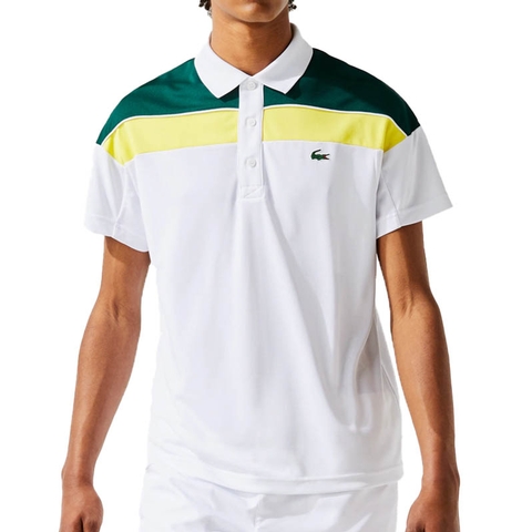 Lacoste Colorblock Men's Tennis Polo White/green/yellow