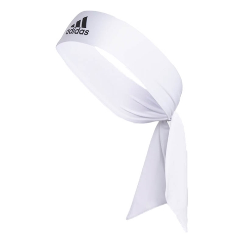 Adidas Alphaskin Tie Headband White