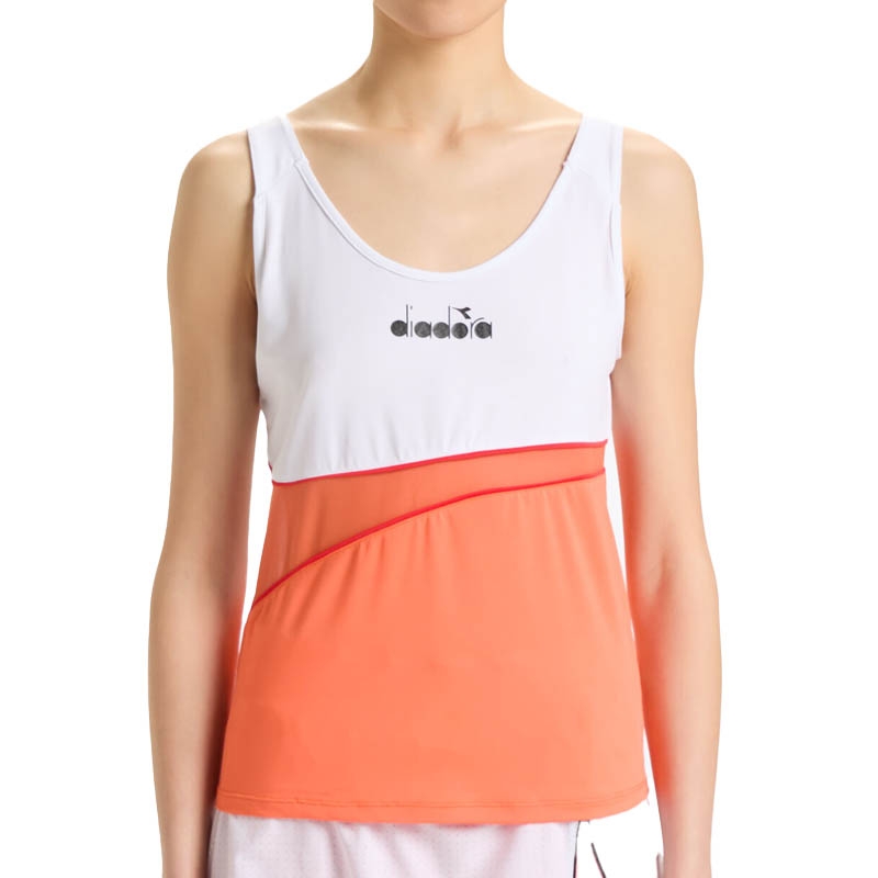 Diadora Icon Women's Tennis Tank White/orange