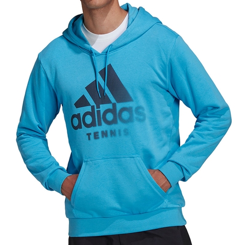 Adidas Club Graphic Men's Tennis Hoodie Blue