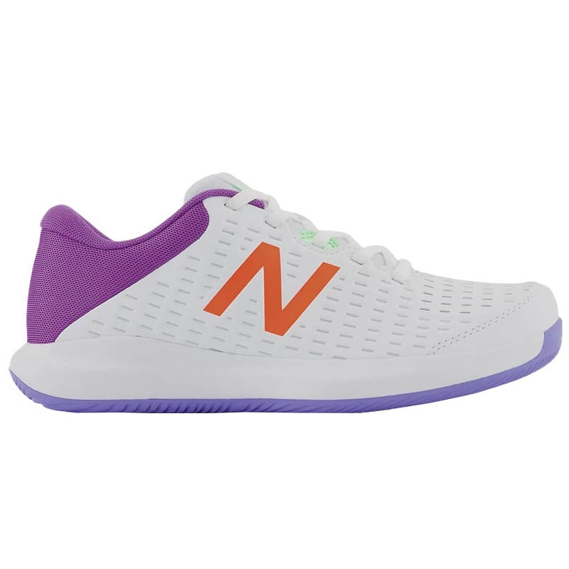 New Balance 696V4 B Women's Tennis Shoe White/orange/purple
