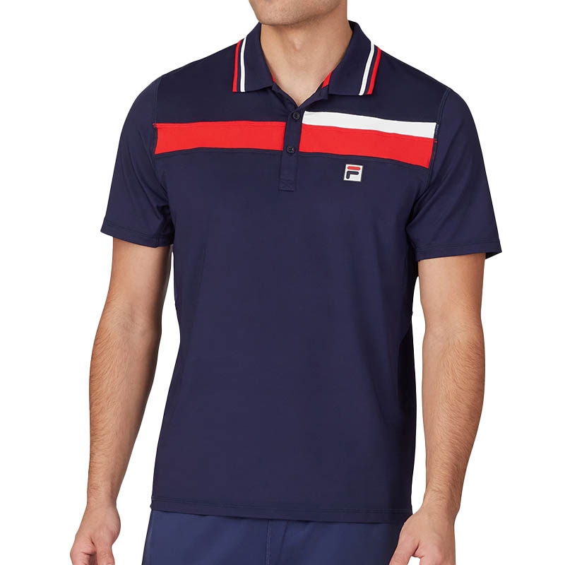 Fila Essentials Men's Tennis Polo Navy/red