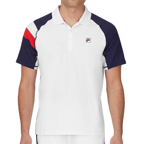 Fila Essentials Men's Tennis Polo White/navy/red