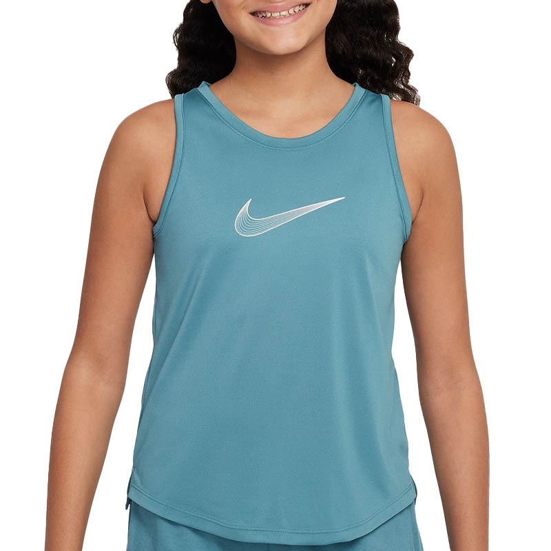 Nike Dri-fit One Girls' Tennis Tank Teal/white