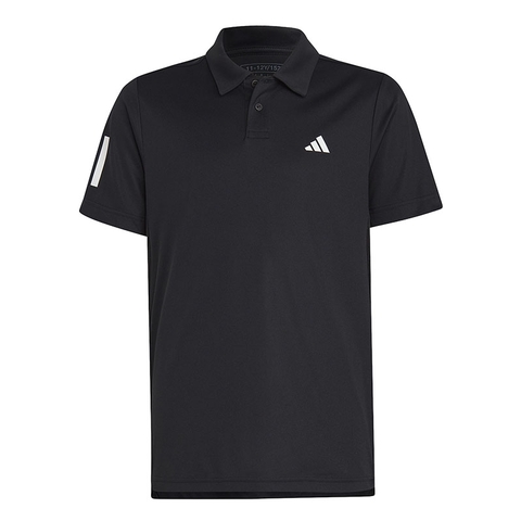 Adidas Club 3-Stripe Boys' Tennis Polo Black