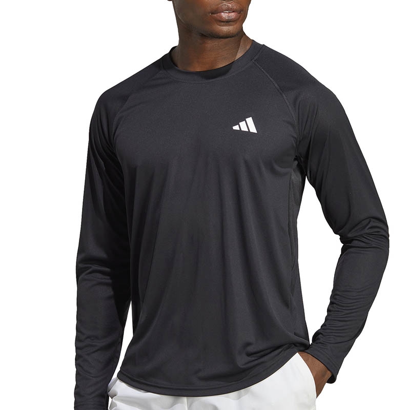 Adidas Club Long Sleeve Men's Tennis Tee Black