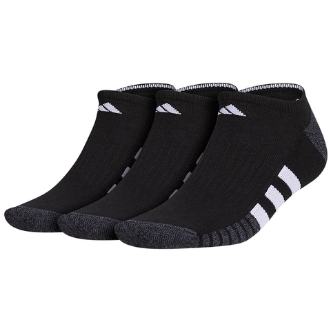 Adidas Cushioned 3-Pack No Show Men's Tennis Socks Black