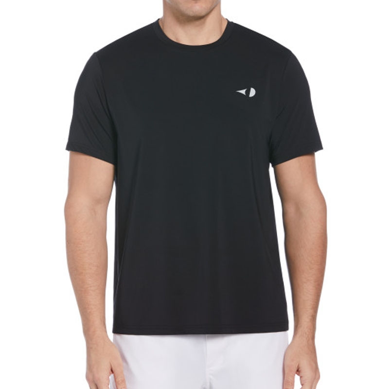 Grand Slam Pin Hole Mesh Men's Tennis Crew Caviar