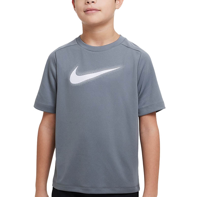 Nike Dri-FIT Graphic Training Boys' Top Grey/white