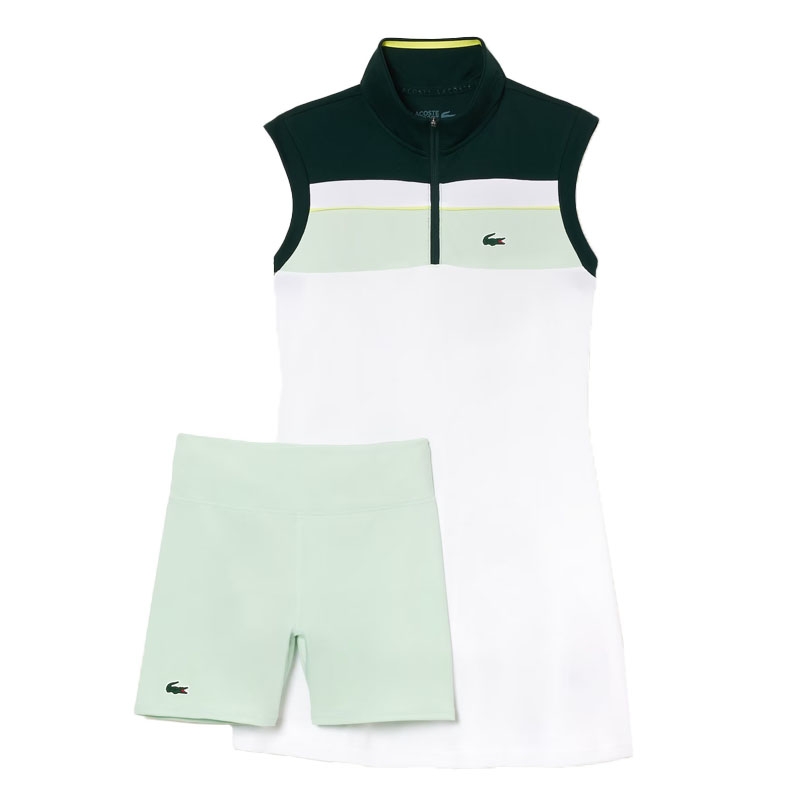 Lacoste Players On Court Women's Tennis Dress Green/white