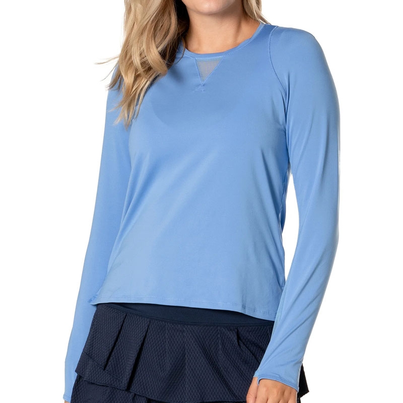 Lucky In Love High Low Breezy Long Sleeve Women's Tennis Top Bluemarine