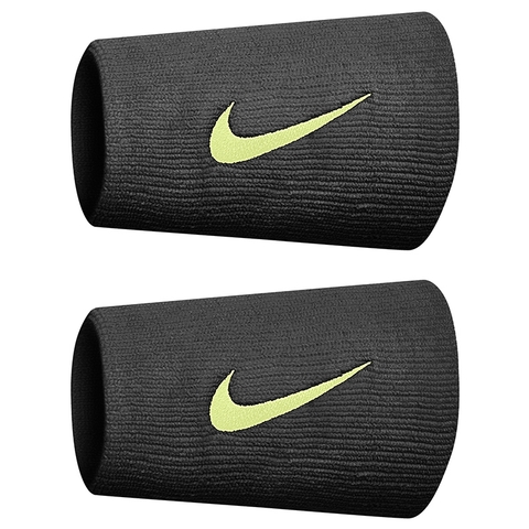 Nike Premier Tennis Doublewide Wristband Black/lemon