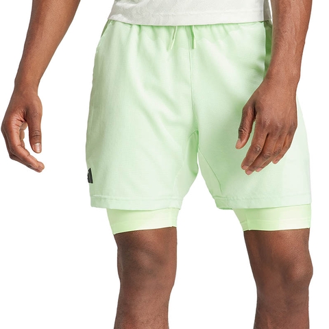 Adidas Pro 2 In 1 7 Men's Tennis Short Green