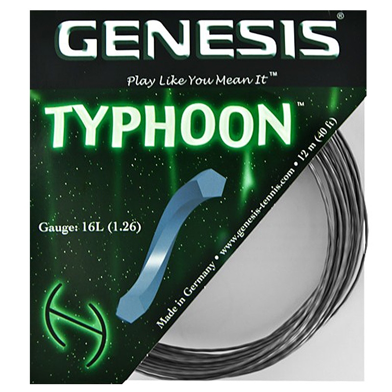 Genesis Typhoon 16L Tennis String Set - Silver Grey