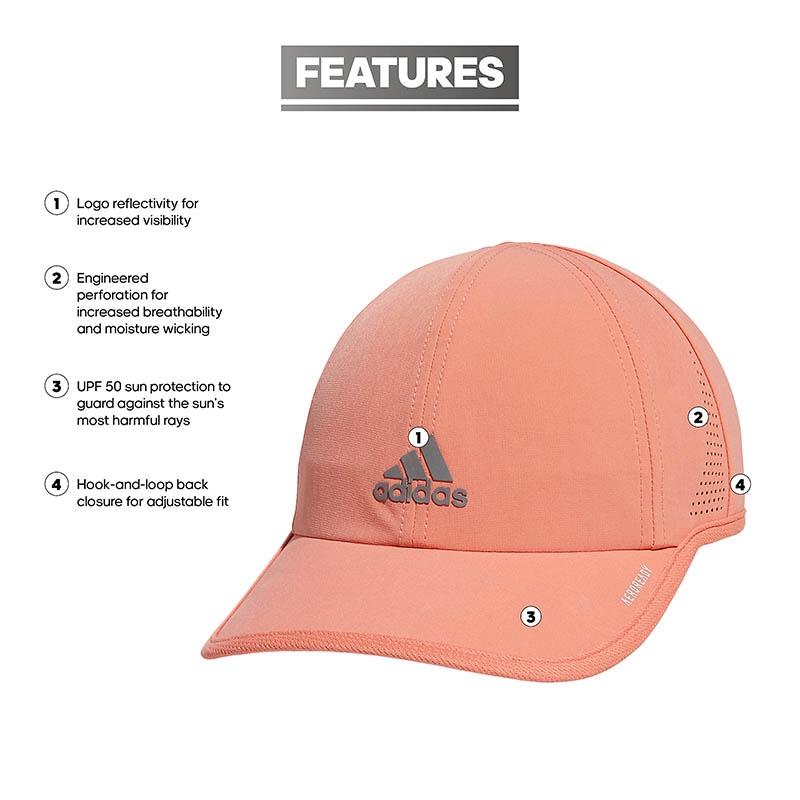 Adidas Superlite 2 Women's Tennis Hat Semicoral/silver