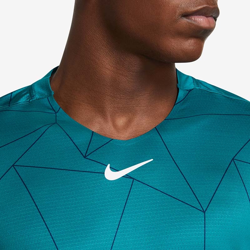 Nike Court Dry Slam Print Men's Tennis Top Brightspruce/white