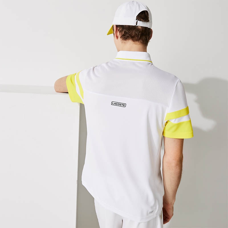 Lacoste Chemise Men's Tennis Polo White/yellow