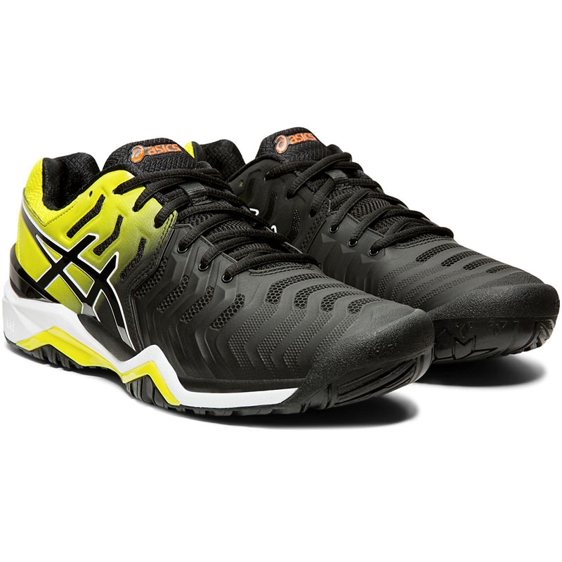 Asics Gel Resolution 7 Men's Tennis Shoe Black/yellow