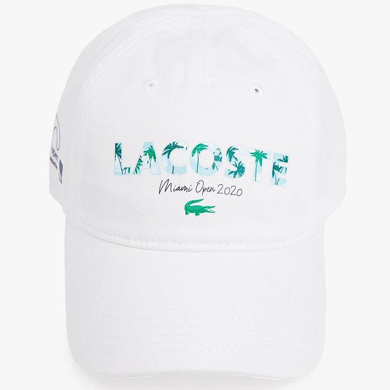 Lacoste Miami Open Lifestyle Graphic Tennis Hat White