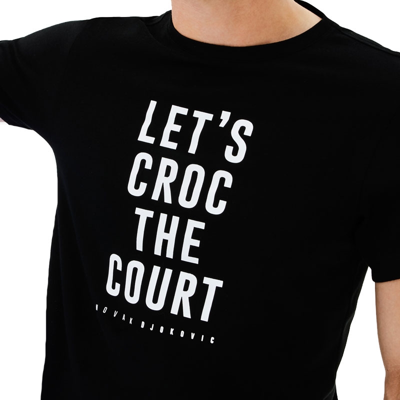 Lacoste Croc Court Graphic Men's Tennis Tee Black