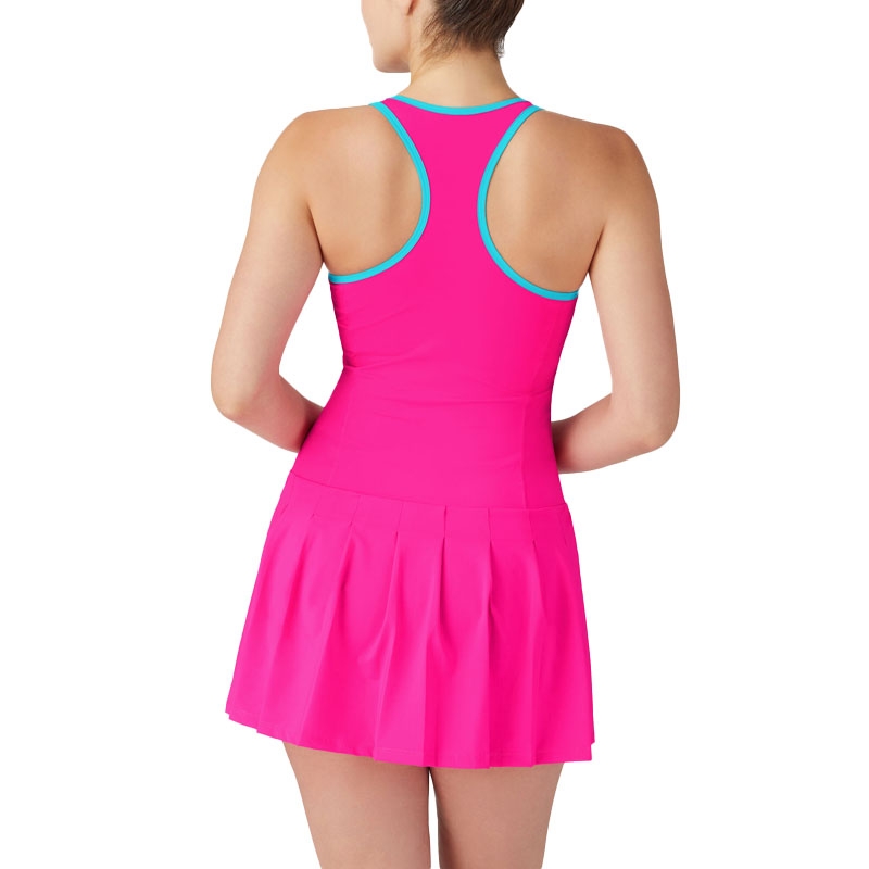 Fila Tie Breaker Pleated Women's Tennis Dress Pink