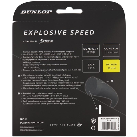 Dunlop Explosive Speed 17 Tennis String Set Blue