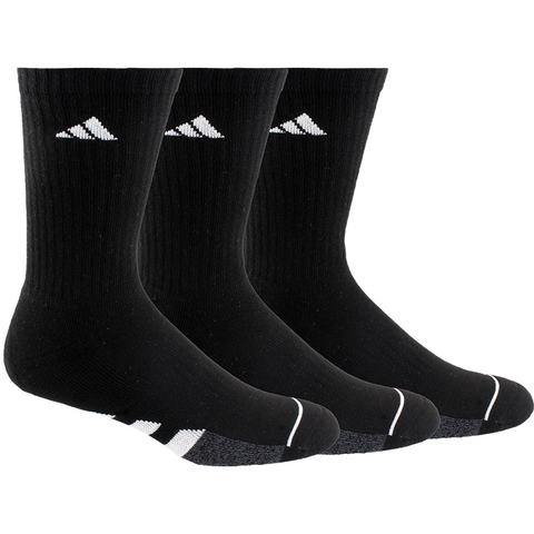 Adidas Cushioned 3-Pack Crew Men's Tennis Socks Black/white