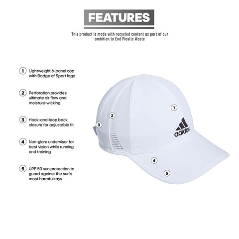 Adidas Superlite 2 Mens Hat White/black