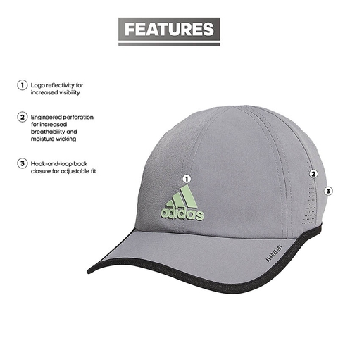 Adidas Superlite 2 Men's Tennis Hat Grey/semigreen