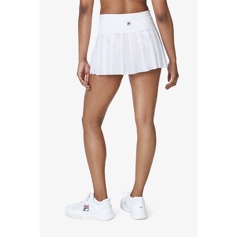 Fila Deuce Court Mesh Women's Tennis Skirt White/print