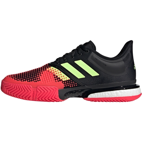 Adidas SoleCourt Boost Men's Tennis Shoe Black/yellow