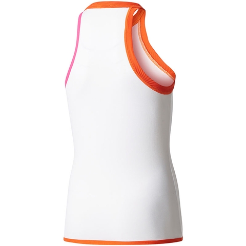 Adidas Stella McCartney Barricade Girl's Tennis Tank White/orange