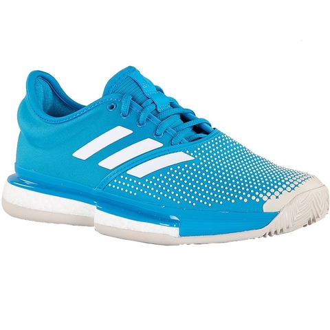 Adidas SoleCourt Boost CLAY Men's Tennis Shoe Blue/white