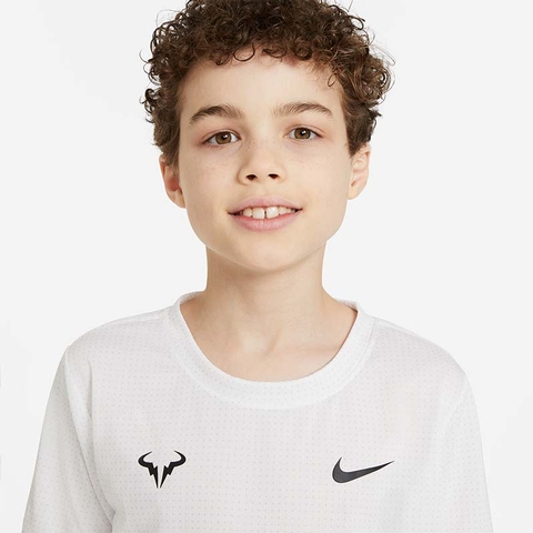 Nike Court Dri-Fit Rafa Boys' Tennis Tee White