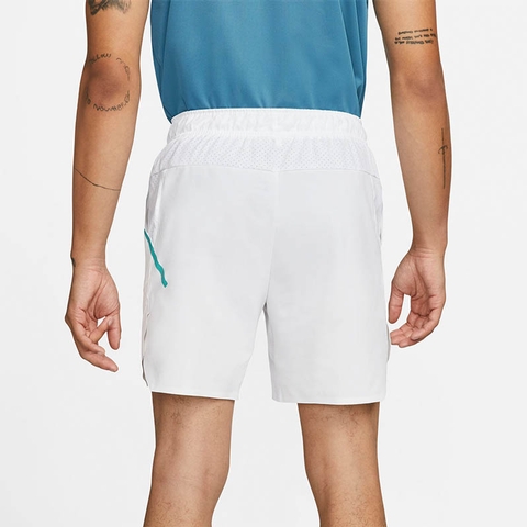 Nike Court Slam Men's Tennis Short White/teal