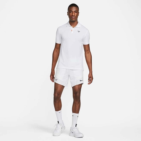 Nike The Nike Rafa Slim Mens Tennis Polo White
