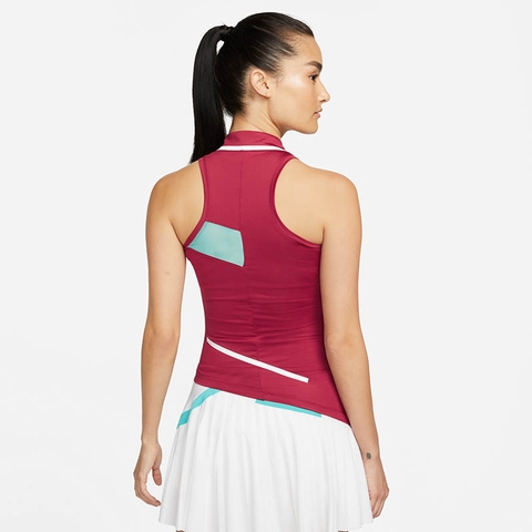 Nike Court Slam Women's Tennis Tank Pomegranate/teal