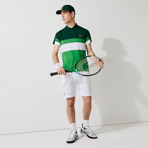 Lacoste Colorblock Men's Tennis Polo White/green