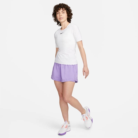 Rascacielos Libro Predecesor Nike Court Advantage Women's Tennis Short Purple/white