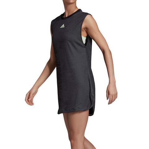 Adidas NY Women's Tennis Dress Black/glowgreen