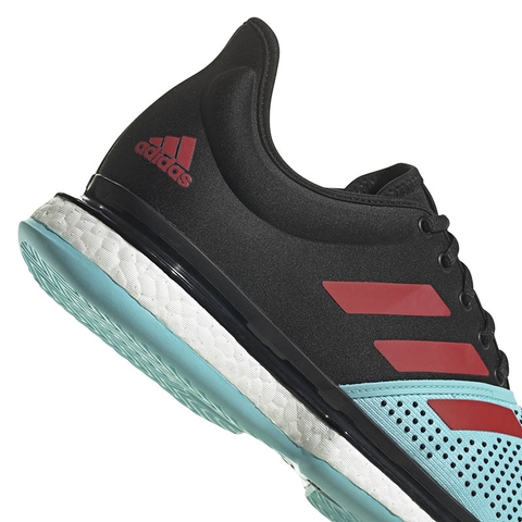 Adidas Solecourt Men's Tennis Shoe Black/aqua/red