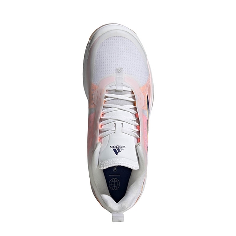 Adidas Avacourt Women's Tennis Shoe White/orange/blue