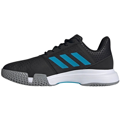 Adidas CourtJam Bounce Men's Tennis Shoe Black/aqua/white