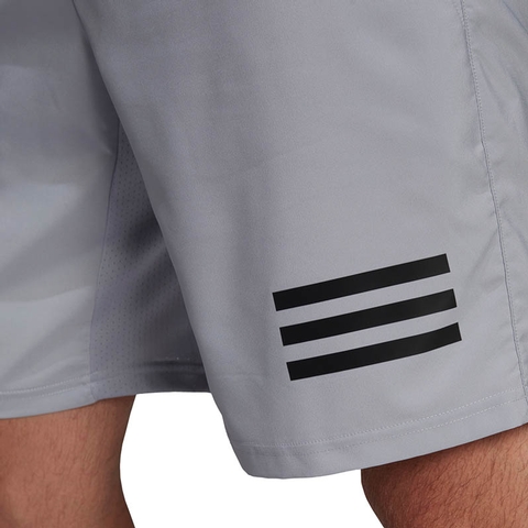 Adidas Club 3 Stripes 9 Men's Tennis Short Silver/black