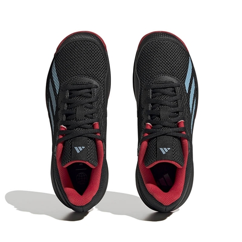 Adidas Barricade Junior Tennis Shoe Black/red/blue